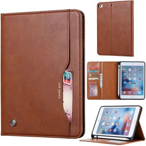 Knead Skin Texture Horizontal Flip Leather Case for iPad Mini 2019  with Photo Frame & Holder & Card Slots & Wallet & Pen Slot (Brown)