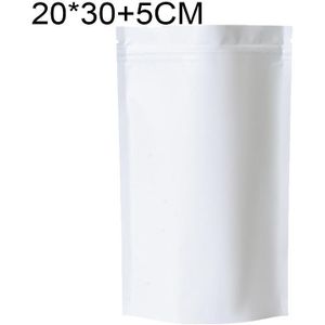 100 stks / set matte aluminium folie snack stand-up buidel  maat: 20x30 + 5cm