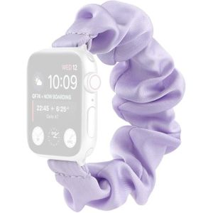 Scarf Hair Tie Replacement Watchbands For Apple Watch Series 6 & SE & 5 & 4 40mm / 3 & 2 & 1 38mm(Light Purple)