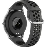 For Xiaomi Haylou Solar LS05 Silicone Sports Two-tone Strap  Size: 22mm(Coal Black)