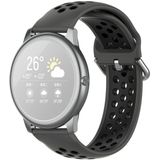 For Xiaomi Haylou Solar LS05 Silicone Sports Two-tone Strap  Size: 22mm(Coal Black)