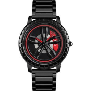 SKMEI 1634 Men Waterproof Watch Fashion Quartz Watch(Black Steel Belt)
