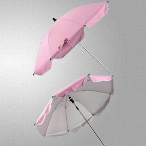 Adjustable Laciness Umbrella For Golf Carts  Baby Strollers/Prams And Wheelchairs To Provide Protection From Rain And The Sun(Pink)