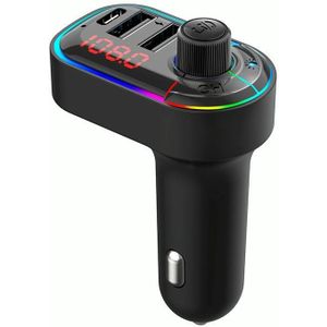 C12 Multifunctional Car Dual USB Charger Bluetooth FM Transmitter with Atmosphere Light