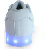 Kinderen lichtgevende laag uitgesneden schoenen USB opladen LED lichtgevende schoenen  grootte: 27 (wit)