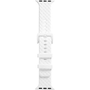 Gevlochten textuur Silicone Watch Band voor Apple Watch Series 7 41mm / 6 & SE & 5 & 4 40mm / 3 & 2 & 1 38 mm