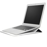 PU-leer Ultra-dunne envelope bag laptoptas voor MacBook Air / Pro 13 inch  met standfunctie(wit)