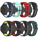 Voor Garmin Forerunner 235 Tweekleurige siliconen horlogeband (olijfgroen + zwart)