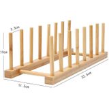 4 PCS Multi-Purpose Bowl Disc Rack Kitchen Drain Rack Bamboo Tableware Storage Rack  Layer (specification): 7 Grid