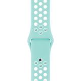 Voor Apple Watch Series 6 & SE & 5 & 4 40mm / 3 & 2 & 1 38mm Modieuze Klassieke Silicone Sport Watchband (Wit Groen)