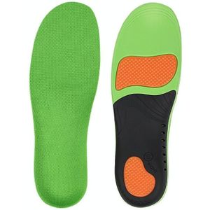 1 Pair 068 Sports Correct Shockproof Massage Arch Of Foot Flatfoot Support Insole Shoe-pad  Size:XS (225-240mm)(Green Orange Mesh Cloth)