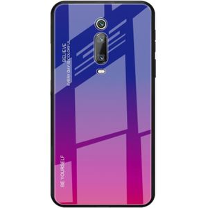 For Xiaomi Redmi K20 / K20 Pro / Mi 9T / Mi 9T Pro Gradient Color Glass Case(Red Blue)