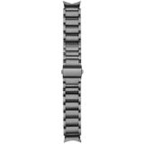 Voor Samsung Galaxy Watch5 / Watch5 Pro / Watch4 / Watch4 Classic Universal Titanium Alloy Three Plants Flat Buckle Watch Band (Grijs)