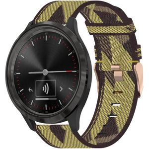 Voor Garmin Vivomove 3s 18 mm nylon geweven horlogeband