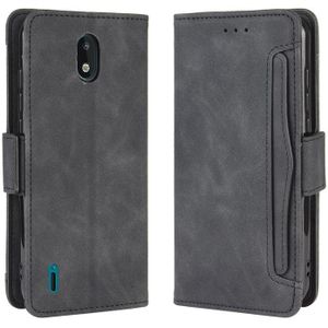 For Nokia 1.3 Wallet Style Skin Feel Calf Pattern Leather Case ?with Separate Card Slot(Black)