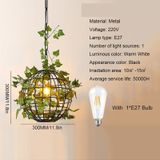 YWXLight Metal Plant Hanging Lamp Pendant Light with E27 Bulb