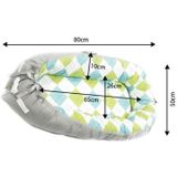 Baby Nest Bed Crib Portable Removable and Washable Crib Travel Bed Cotton Cradle for Children Infant Kids(BY-2050)