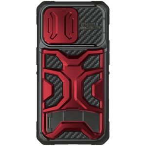 Voor iPhone 14 Pro NILLKIN Sliding Camera Cover Design TPU + PC Magnetische Telefoon Case (Rood)
