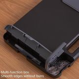 A4 File Box Folder With Calculator Writing Board Data Storage Box(Black )