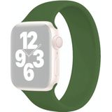 Voor Apple Watch Series 7 45 mm / 6 & SE & 5 & 4 44mm / 3 & 2 & 1 42mm Solid Color Elastische Siliconen Vervanging Polsriem Horlogeband  Afmeting: S 130mm (Alfalfa Grass)
