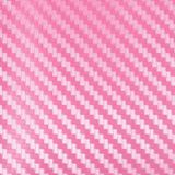 Car Decorative 3D Carbon Fiber PVC Sticker  Size: 152cm x 50cm(Pink)