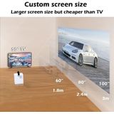 WEJOY Y2 1920x1080P 100 ANSI Lumens Portable Home Theater LED HD Digital Projector  Touch Control Version  Android 9.0  2G+16G  AU Plug