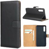 For Galaxy A70/A70S Leather Horizontal Flip Holster With Magnetic Clasp and Bracket and Card Slot and Wallet(Black)