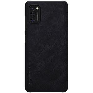 For Galaxy A41 NILLKIN QIN Series Crazy Horse Texture Horizontal Flip Leather Case With Card Slot(Black)