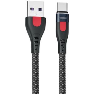 REMAX RC-188a Lesu Pro 1m 5A USB to USB-C / Type-C Aluminum Alloy Braid Fast Charging Data Cable (Black)