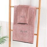 Soft And Thick Absorbent Fiber Bath Towel  Specification:Towel + Bath Towel(Coffee Color)