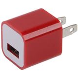 Amerikaanse USB oplader met stekker  voor iPad  iPhone  Galaxy  Huawei  Xiaomi  LG  HTC en andere Smart Phones  oplaadbare Devices(Red)