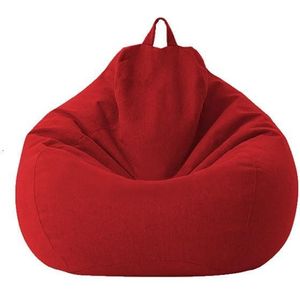 Lazy Sofa Bean Bag Chair Fabric Cover  Size: 70x80cm(Red)