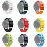 Voor Garmin Fenix 5S 20mm Rose Gold Buckle Silicone Strap (Navy Blue)