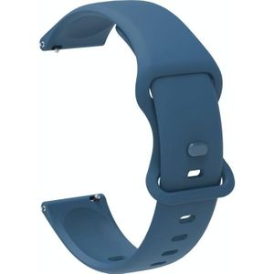22mm For Amazfit GTS 2e Butterfly Buckle Silicone Replacement Strap Watchband(Midnight Blue)