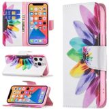 Colored Drawing Pattern Horizontal Flip Leather Case with Holder & Card Slots & Wallet For iPhone 13 Pro(Sunflower)
