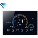 BHT-8000-GCLW Controlling Water/Gas Boiler Heating Energy-saving and Environmentally-friendly Smart Home Negative Display LCD Screen Round Room Thermostat with WiFi(Black)