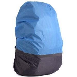 2 PCS Outdoor Mountaineering Color Matching Luminous Backpack Rain Cover  Size: L 45-55L(Gray + Blue)