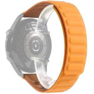 For Samsung Galaxy Watch 3 45mm Silicone Magnetic Replacement Strap Watchband(Orange Yellow)