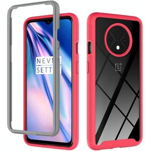 For OnePlus 7T Starry Sky Solid Color Series Shockproof PC + TPU Protective Case(Red)