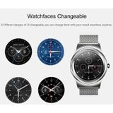 SMA-Round 1.28 inch Color Touch Screen Bluetooth Leather Strap Smart Watch  Waterproof  Support Voice Control / Heart Rate Monitor / Sleep Monitor / Bluetooth Camera  Compatible with Android and iOS System