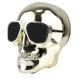 Sunglasses Skull Bluetooth Stereo Speaker  for iPhone  Samsung  HTC  Sony and other Smartphones (Gold)