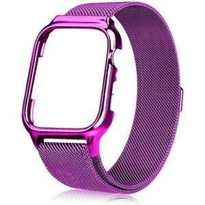 Milanese Loop Magnetic Stainless Steel Watchband With Frame for Apple Watch Series 5 & 4 44mm