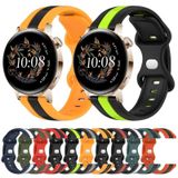 Voor Huawei Watch GT3 42 mm 20 mm vlindergesp tweekleurige siliconen horlogeband (oranje + zwart)