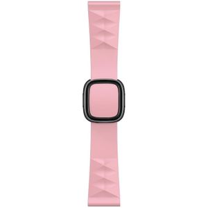 Modern Style Silicone Replacement Strap Watchband For Apple Watch Series 7 & 6 & SE & 5 & 4 40mm  / 3 & 2 & 1 38mm  Style:Black Buckle(Light Pink)