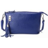 Ladies Fringed One-Shoulder Diagonal Bag Large-Capacity Casual Bag(Royal Blue)