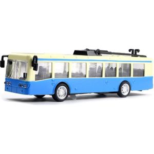1:87 simulatie legering schoolbus model met licht- en geluidseffecten
