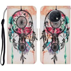 For Xiaomi Redmi Note 9T Coloured Drawing Pattern Horizontal Flip PU Leather Case with Holder & Card Slots & Wallet & Lanyard(Wind Chimes)