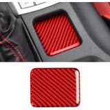 Car Carbon Fiber Seat Heating Panel Decorative Sticker for Subaru BRZ / Toyota 86 2013-2019  Left and Right Drive Universal without Hole (Red)
