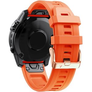 For Garmin Fenix 5S Plus 20mm Silicone Watch Band(Orange)