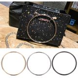 2 Pairs Metal Round Bag Handbag Frame Bag Accessories(Silver A Pair)